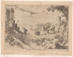 Paisaje con los discípulos de Emaús
Christus castellum Emaus petit (título en el objeto)
Paisajes italianos con escenas bíblicas (título de la serie)