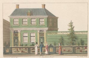 Edificio en el lado este 219 en Zaandam, 1824 Una imagen de una casa de Holanda Septentrional en Zaandam / Representation d
