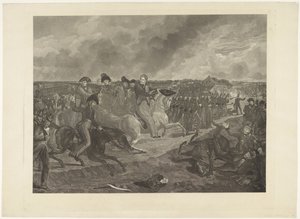Príncipe de Orange en la batalla de Quatre-Bras, 1815