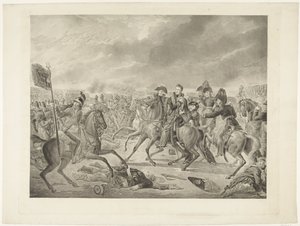 Príncipe de Orange en la Batalla de Waterloo, 1815 de Willem van Senus