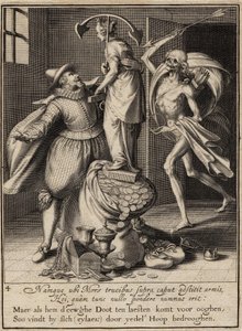 La Muerte con una Flecha a Punto de Golpear al Hombre, 1609