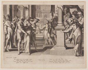 Susana ante Daniel, lámina 3 de Tronos de Justicia (Thronus Iustitiae)