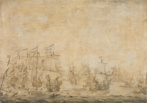 Batalla entre las flotas holandesa y sueca, en el estrecho, 8 de noviembre de 1658
