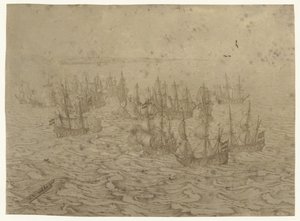 Batalla naval frente a una costa