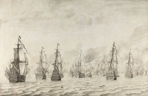 La batalla de Dunkerque
La batalla naval contra los españoles cerca de Dunkerque, 18 de febrero de 1639 de Willem van de Velde (I)