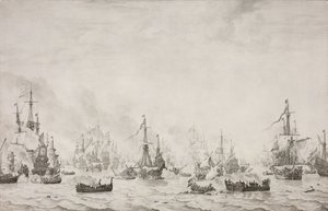 La batalla de los Downs
La batalla de los Downs contra la Armada Española, 21 de octubre de 1639 de Willem van de Velde (I)