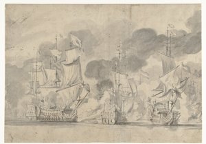 Batalla de Lowestoft el 13 de junio de 1665