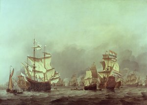 La rendición del Príncipe Real, 3 de junio de 1666 de Willem van de Velde