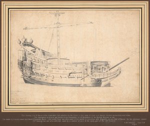 Un barco inglés (¿El León) c.1648 de Willem van de Velde the Elder