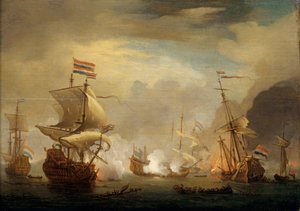 La batalla del Texel de Willem van de Velde the Younger