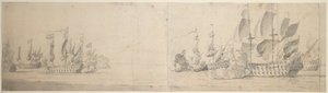 Acción de Beach y van Ghent de Willem van de the Elder Velde