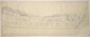 Retrato del "Swiftsure", 64 cañones, construido en 1621 y reconstruido en 1653 de Willem van de the Elder Velde