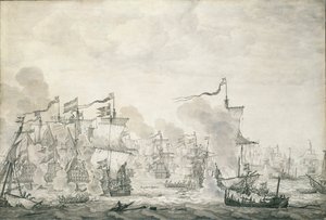 La batalla de The Sound, 29 de octubre - 8 de noviembre de 1658, c.1660 (óleo)