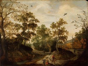 Vista de un pueblo de Willem van den Bundel