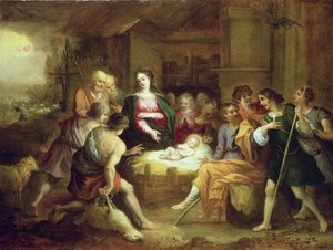 La adoración de los pastores de Willem van the Elder Herp