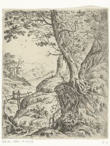 paisaje con puente de madera de Willem von Bemmel