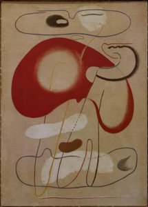 Imagen con forma marrón de Willi Baumeister