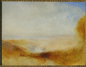 Paisaje con un río y una bahía a lo lejos ... de William (1789 1862) Turner