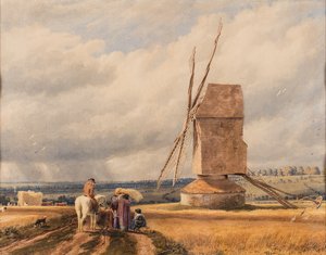 The Old Mill, fecha desconocida (acuarela sobre papel) de William (1789 1862) Turner