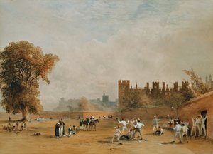 The Wall Game, Good Calx a Shy at Goal. c.1835 (acuarela) de William  Evans