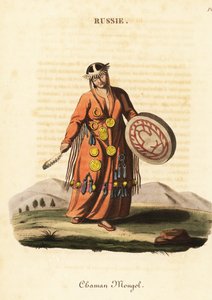 Mujer maga o chamán, pueblo mongol de William (after) Alexander