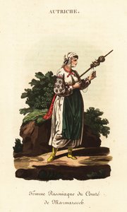 Mujer sierva rusa, Reino de Hungría de William (after) Alexander
