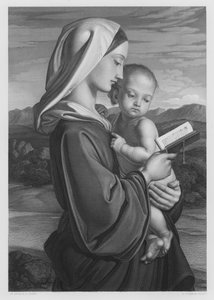 La Virgen Madre, de la colección real (grabado) de William (after) Dyce