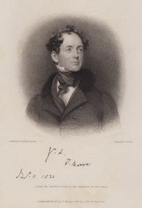 Thomas Moore, poeta irlandés y biógrafo de Lord Byron (grabado) de William (after) Finden