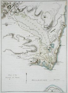 Mapa de la llanura de Troya, de 