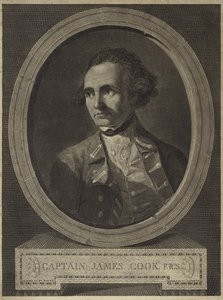 Retrato del Capitán James Cook (grabado) de William (after) Hodges