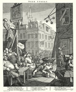 Calle de la cerveza de William (after) Hogarth