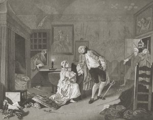 El matrimonio a la moda de William (after) Hogarth