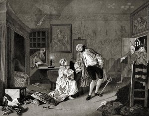 Matrimonio a la moda de William (after) Hogarth
