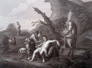 El buen samaritano de William (after) Hogarth