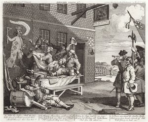 La Invasión - Inglaterra - Placa 2 de William (after) Hogarth