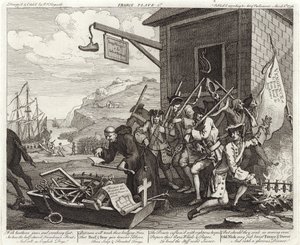 La Invasión - Francia - Placa 1 de William (after) Hogarth