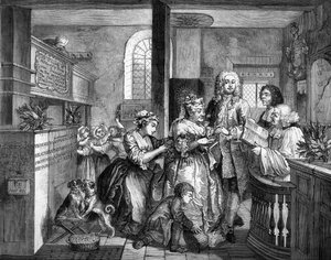 La carrera del libertino de William (after) Hogarth