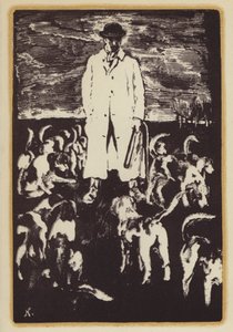 Ilustración de Memorias de un cazador de zorros de Siegfried Sassoon (xilografía) de William (after) Nicholson