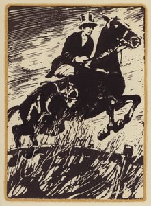 Ilustración de Memorias de un cazador de zorros de Siegfried Sassoon (xilografía)