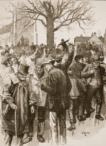 Huelga de los trabajadores agrícolas de Warwickshire: reunión en Whitnash de William (after) Rainey