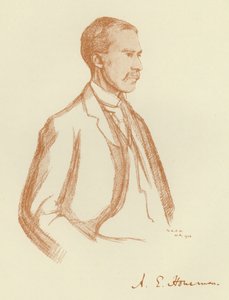 A E Housman, retrato de William (after) Rothenstein