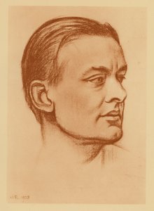 Retrato de T S Eliot (litografía) de William (after) Rothenstein