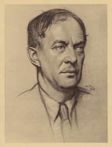 Retrato de Walter de la Mare (litografía) de William (after) Rothenstein
