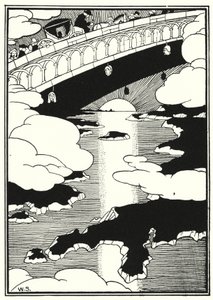 Ilustración de las Aventuras del Barón Munchausen (grabado)