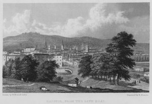 Bristol, desde la carretera de Bath (grabado) de William (after) Westall