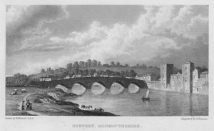 Newport, Monmouthshire (grabado) de William (after) Westall