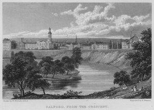 Salford, desde el Crescent (grabado) de William (after) Westall