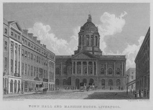Ayuntamiento y Mansion House, Liverpool de William (after) Westall
