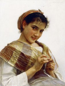 Una chica bretona, 1889 de William Adolphe Bouguereau