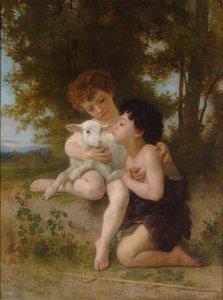 Niños con el Cordero de William Adolphe Bouguereau